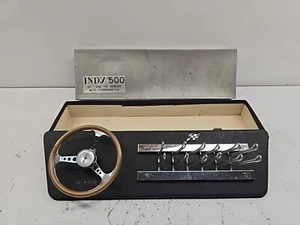 Vintage Belt and Tie Holder Hanger Race Car Steering Wheel Theme Thermometer - Picture 1 of 9