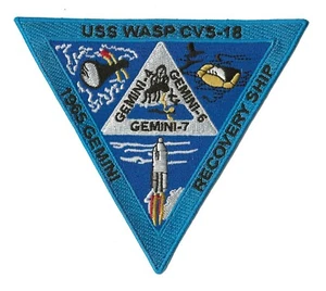 USS Wasp CVS-18 NASA Gemini 4 6 7 space program recovery ship force patch - Picture 1 of 1
