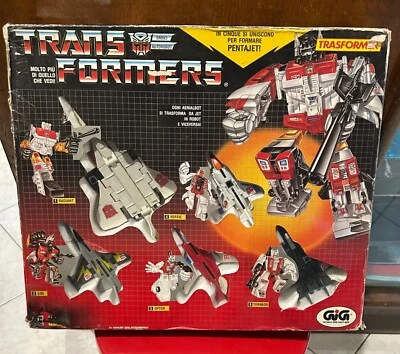 SUPERION PENTAJET TRANSFORMERS TRASFORMER ITALIAN BOX GIG 85 Japan TAKARA HASBRO - Immagine 1 di 4
