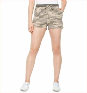 LUCKY BRAND women shorts 7WP7127 GMU/340 military camo pockets sz L - Picture 1 of 11