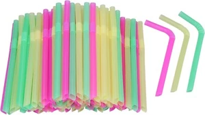 Jumbo Flexible Smoothie Straws, 100 Pcs Large Bendy Disposable Boba Milkshake - Picture 1 of 7