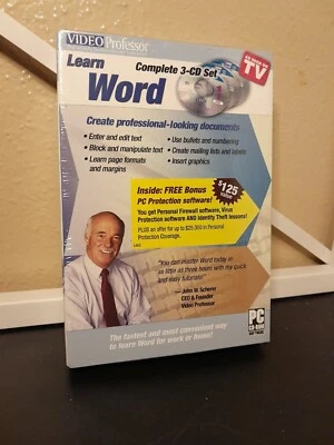 JUEGO COMPLETO DE 3 CD VIDEO PROFESOR APRENDER PALABRA VINTAGE NUEVO SELLADO DE FÁBRICA  Foto 1 de 2