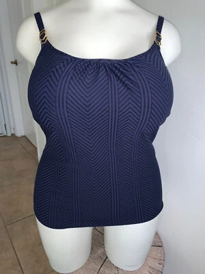 NUEVO CON ETIQUETAS-"Fantasía" Camiseta Tankini de Natación #FS6904 Alambre: Color TINTA/Súper Linda y Funcional Foto 1 de 4