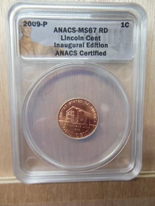 2009-P Lincoln Cent-Inaugural Edition ANACS MS67RD * Nice Mint State Red Penny* - Picture 1 of 2