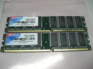 Patriot 2GB (2x1GB) PSD1G400 PC3200 (DDR-400) Desktop RAM.#R22 - Picture 1 of 2