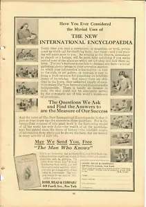 VINTAGE AD THE NEW INTERNATIONAL ENCYCLOPEDIA DODD, MEAD & COMPANY - Picture 1 of 2