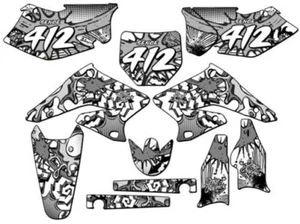 2004-2006 RMZ 250 ZANY White Senge Graphics Kit Compatible with Suzuki - Picture 1 of 10