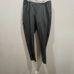 Lilly Pulitzer Gray Elastic Waist Slip-on Pants XL Pleat Leg  - Picture 1 of 7