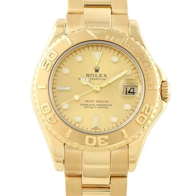 Reloj Rolex Yacht-Master esfera champán oro amarillo 168628 Foto 1 de 4