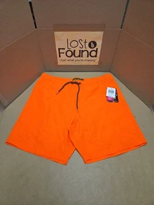 NEU Drill Clothing Surf Society Badehose Shorts Neon Orange Herren Größe Medium - Bild 1 von 10
