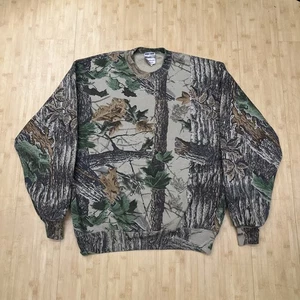 Vintage Jerzees Outdoors Camo Crewneck Sweatshirt Mens XL Realtree Made In USA - Picture 1 of 7
