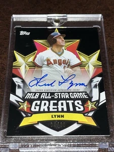 Fred Lynn 2025 Topps All Star Game Greats Auto Black Foil /10 ASGGA-FL  Angels - Picture 1 of 8