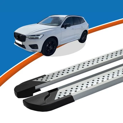 Pedane Adatte Per Soglie Volvo XC60 A Partire Dal 12/2017 VISO Argento - Immagine 1 di 4