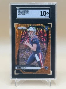 2024 Panini Prizm Drake Maye 329 Disco Prizm SGC 10 Rookie - Picture 1 of 2