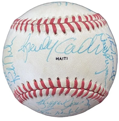 1984 World Series Champion Detroit Tigers Team Signed OML Baseball JSA LOA - Image 1 of 4