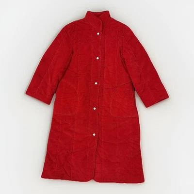 Abrigo de pana acolchado vintage para mujer mediano rojo llamativo BEBE Furrrina largo Foto 1 de 4