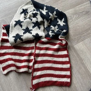 Ralph Lauren Knitted USA Stars & Stripes Scarf Amazing Item - Picture 1 of 10
