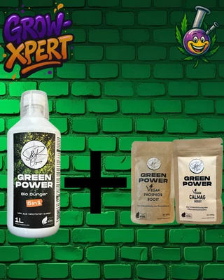 S&R Organics Green Power 5in1 + Phosphor Boost + CalMag Boost – Bio Dünger Set