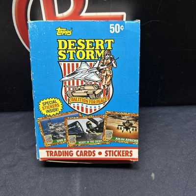 1991 Topps Desert Storm Deluxe Edición Coleccionista Juego Completo 88 Cartas 22 Stic Foto 1 de 2