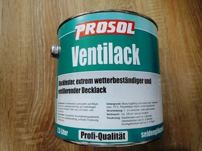 Ventilack 2,5 Liter Weiß Fensterfarbe Türenlack Holzfarbe - Bild 1 von 2