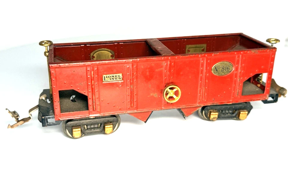 Lionel PreWar Tinplate 816 Red Hopper - Image 1 of 4