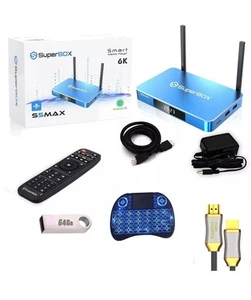 SuperBox S5 max No Set-up Required | backlit keyboard | 8k HD CABLE | 64G drive - Picture 1 of 5