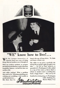 1928 Washington Coffee: We Know How to Live Vintage Print Ad - Picture 1 of 1