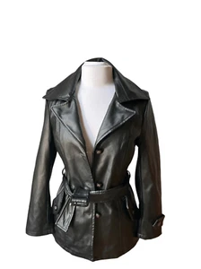Emporio & Co Faux Leather Short Trench. Size Small. NWT. Made in Italy - Picture 1 of 16