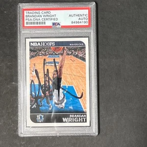 2014-15 NBA Hoops #181 Brandan Wright Signed Card AUTO PSA Slabbed Mavericks - Picture 1 of 2