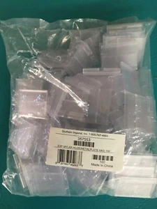 100 Retail Store Price Label Sale Holder Clear Plastic Wire Rack Shelf Display - Picture 1 of 12