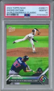 2023 Topps Now WBC Shohei Ohtani Strikes Out Mike Trout #WBC71 PSA 10 Gem Mint - Bild 1 von 2