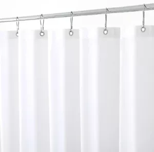 Hotel Quality Fabric Shower Curtain Liners 72" X 72", White Water Resistant Bath - Picture 1 of 9