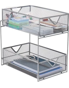 Accessory Organizer, Storage, Makeup, Office, Kitchen, Metal Mesh Mind Reader - Picture 1 of 3