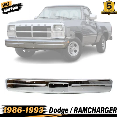 New Front Bumper Face Bar Chrome Steel For 1986-1993 Dodge / RAMCHARGER - Image 1 of 4