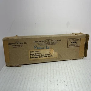 Vintage Schutter Candy Company Empty Box Free USA Shipping - Picture 1 of 8