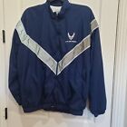 U.S. Air Force Men's Track Zip Front Wind Jacket Size L Made in USA Reflective