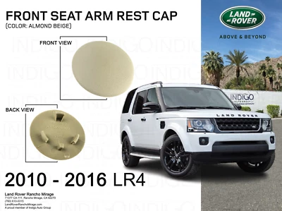 Land Rover LR4 2010-2016 asiento delantero reposabrazos tapa cubierta beige almendra LR008323-LR4 Foto 1 de 2