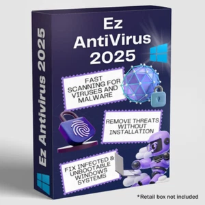 Antivirensoftware 2025 | Unbegrenzte Geräte lebenslange Lizenz für Windows USB/DVD - Bild 1 von 1