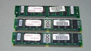 COMPAQ 48MB (3X16MB) EDO SIMM MEMORY Non-ECC 60NS SIMM 72-PIN 5V 4MX32 - Picture 1 of 2