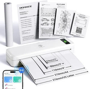 Phomemo M835 Tragbare Drucker Wireless Inklusivdrucker Thermodrucker NEU - Bild 1 von 15