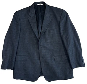 navy blue Pronto Uomo Wool Cashmere blazer jacket sport suit coat italy 48 R - Picture 1 of 13