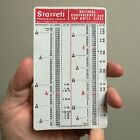 Vtg Starrett Decimal Equivalent And Tap Drill Size Pocket Reference Card