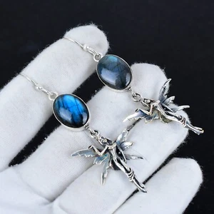 Blau Flashy Labradorite Ohrringe Edelstein 925 Silber Schmuck Für Birthday Gifts - Bild 1 von 4