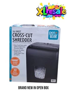Pen+Gear C227-B 16-Sheet Cross-Cut Wheeled Paper/Credit Card Shredder -Free ship - Picture 1 of 6