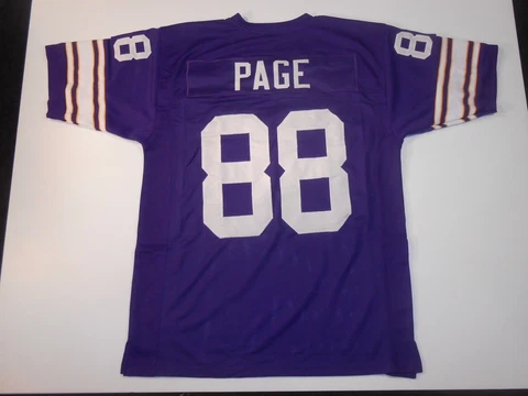 UNSIGNED CUSTOM Sewn Stitched Alan Page Purple Jersey - M, L, XL, 2XL, 3XL Cover