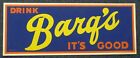 1950's BARQ'S ROOT BEER Large 28' Original 'Day Glo' Barqs NOS NEVER DISPLAYED 