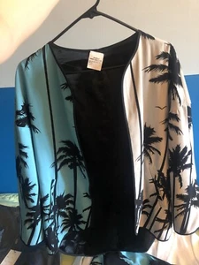 Muse Palm Print Drape Jacket Size 6 - Picture 1 of 7
