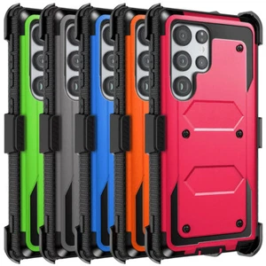 For Samsung Galaxy S22 Ultra S22+ Phone Case Shockproof Belt Clip Holster Cover - Picture 1 of 91