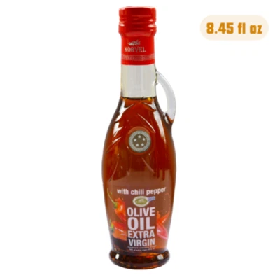 KORVEL Greek EV Olive Oil with Chili Pepper, Amphora 8.45 fl oz - Image 1 of 4