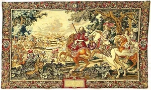 HIGH QUALITY BELGIAN TAPESTRY WALL HANGING, THE SUN KING, 113CM X 67CM, 00274 - Picture 1 of 6